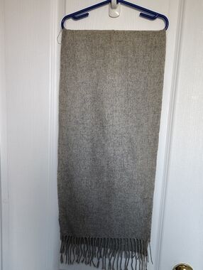 Men's Gray Wool Scarf